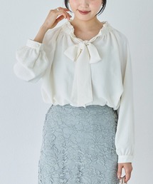 ビッグリボン 袖2WAYブラウス│一枚で華やぐ主役ブラウス/大人フェミニン/上品見え/オフィスカジュアル/着回し