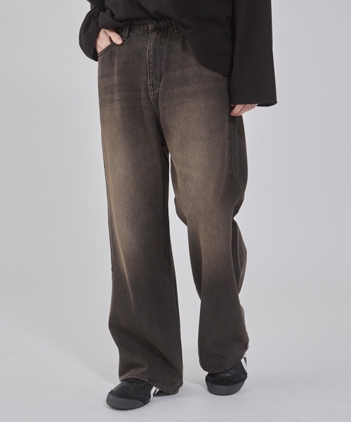 WEGO(ウィゴー)の「WEGO/【25年秋冬新作】フレアデニムパンツ(デニムパンツ・メンズ・コバルトブルー/スカイブルー/ブラック系3・SMALL/MEDIUM/LARGE)」の1枚目の写真