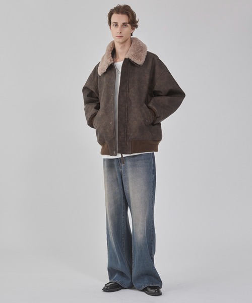 WEGO(ウィゴー)の「WEGO/【25年秋冬新作】フレアデニムパンツ(デニムパンツ・メンズ・コバルトブルー/スカイブルー/ブラック系3・SMALL/MEDIUM/LARGE)」の8枚目の写真