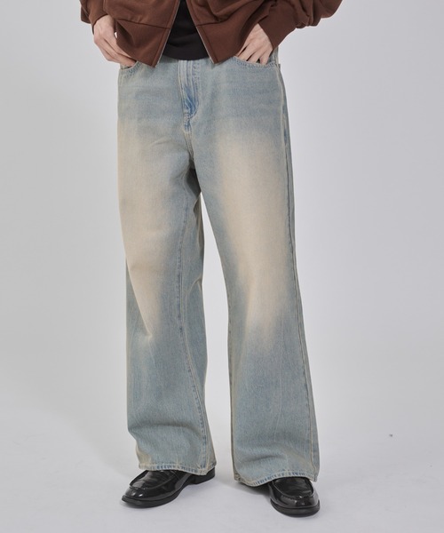 WEGO(ウィゴー)の「WEGO/【25年秋冬新作】フレアデニムパンツ(デニムパンツ・メンズ・コバルトブルー/スカイブルー/ブラック系3・SMALL/MEDIUM/LARGE)」の15枚目の写真