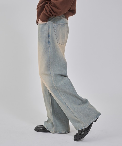 WEGO(ウィゴー)の「WEGO/【25年秋冬新作】フレアデニムパンツ(デニムパンツ・メンズ・コバルトブルー/スカイブルー/ブラック系3・SMALL/MEDIUM/LARGE)」の17枚目の写真