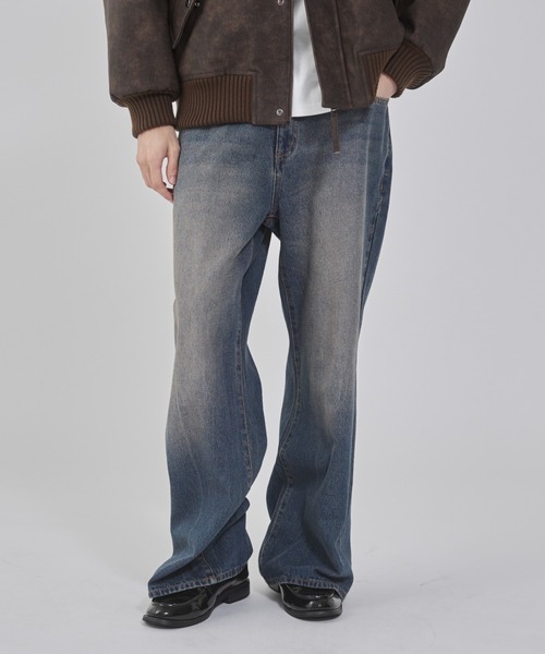 WEGO(ウィゴー)の「WEGO/【25年秋冬新作】フレアデニムパンツ(デニムパンツ・メンズ・コバルトブルー/スカイブルー/ブラック系3・SMALL/MEDIUM/LARGE)」の20枚目の写真