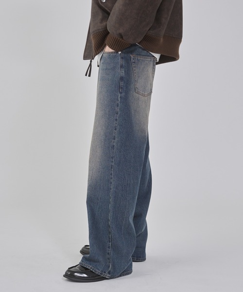 WEGO(ウィゴー)の「WEGO/【25年秋冬新作】フレアデニムパンツ(デニムパンツ・メンズ・コバルトブルー/スカイブルー/ブラック系3・SMALL/MEDIUM/LARGE)」の21枚目の写真
