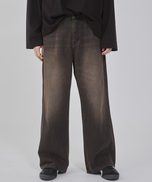 WEGO(ウィゴー)の「WEGO/【25年秋冬新作】フレアデニムパンツ(デニムパンツ・メンズ・コバルトブルー/スカイブルー/ブラック系3・SMALL/MEDIUM/LARGE)」の9枚目の写真