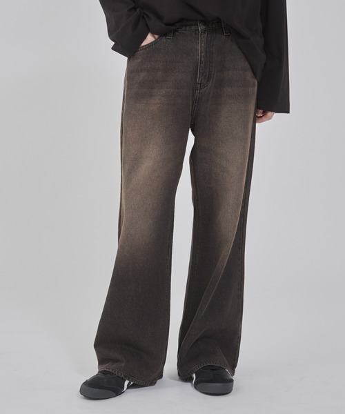 WEGO(ウィゴー)の「WEGO/【25年秋冬新作】フレアデニムパンツ(デニムパンツ・メンズ・コバルトブルー/スカイブルー/ブラック系3・SMALL/MEDIUM/LARGE)」の10枚目の写真