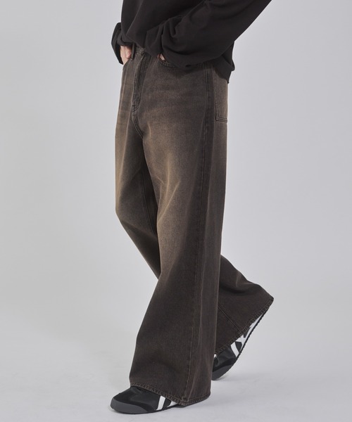 WEGO(ウィゴー)の「WEGO/【25年秋冬新作】フレアデニムパンツ(デニムパンツ・メンズ・コバルトブルー/スカイブルー/ブラック系3・SMALL/MEDIUM/LARGE)」の11枚目の写真