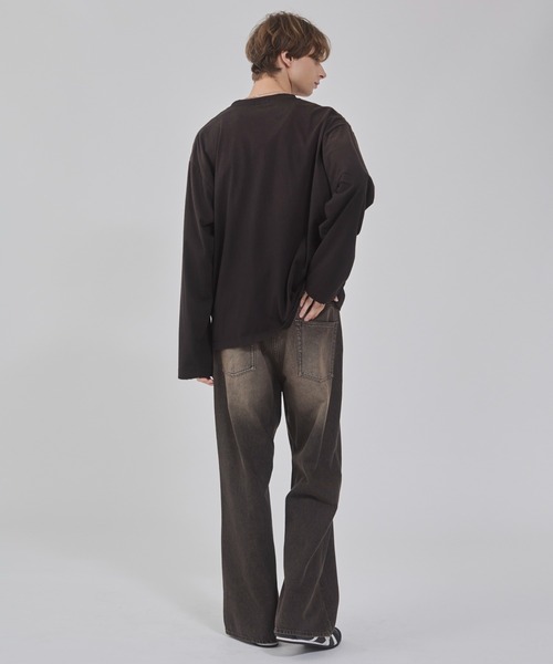 WEGO(ウィゴー)の「WEGO/【25年秋冬新作】フレアデニムパンツ(デニムパンツ・メンズ・コバルトブルー/スカイブルー/ブラック系3・SMALL/MEDIUM/LARGE)」の14枚目の写真