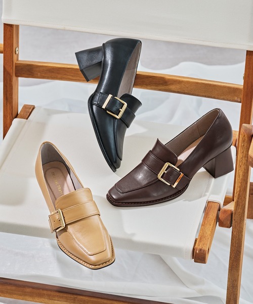 ORiental TRaffic（オリエンタルトラフィック）の「ベルトデザイン ヒール ローファー /51315（パンプス・レディース・ブラウン/キャメル/ブラック・34/35/36/37/38/39/40/41/42/33/43）」の4枚目の写真