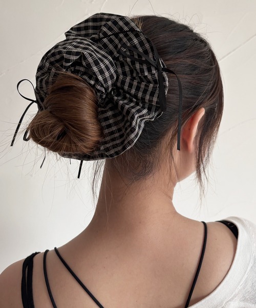 シュシュ Jewel VOX シュシュ 黒 レディース ヘアアクセサリー グログラン