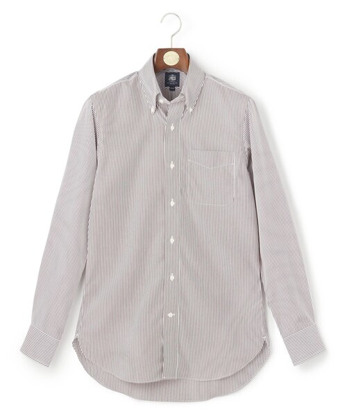 J.PRESS(ジェイプレス)の「【PREMIUM PLEATS / 形態安定】ロンドンストライプ ドレスシャツ / B.D.(ビジネスシャツ・メンズ・ネイビー系1/ワイン系1・首回り43cm-裄丈86cm/首回り42cm-裄丈86cm/首回り41cm-裄丈85cm/首回り40cm-裄丈85cm/首回り39cm-裄丈84cm/首回り38cm-裄丈84cm/首回り37cm-裄丈82cm)」の3枚目の写真