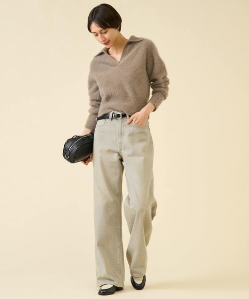 martinique（マルティニーク）の「FOXファースキッパー（一部WEB限定カラー）（ニット/セーター・レディース・チャコールグレー/ブラウン/サックスブルー/ブラウン系その他・FREE）」の13枚目の写真