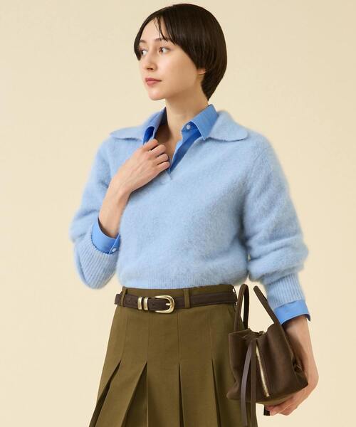 martinique（マルティニーク）の「FOXファースキッパー（一部WEB限定カラー）（ニット/セーター・レディース・チャコールグレー/ブラウン/サックスブルー/ブラウン系その他・FREE）」の16枚目の写真