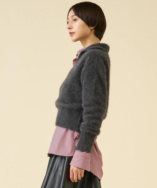 martinique（マルティニーク）の「FOXファースキッパー（一部WEB限定カラー）（ニット/セーター・レディース・チャコールグレー/ブラウン/サックスブルー/ブラウン系その他・FREE）」の21枚目の写真