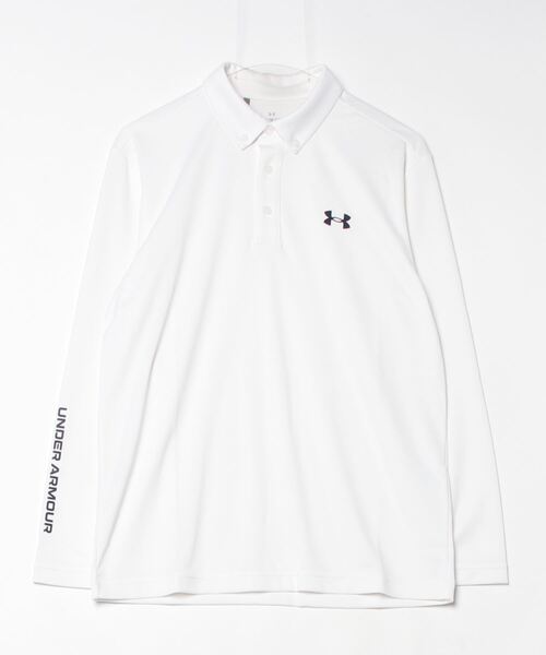 UNDER ARMOUR（アンダーアーマー）の「アンダーアーマー  UAコア ロングスリーブ ポロ 25（ポロシャツ・メンズ・ブラック/ネイビー/ホワイト×ネイビー・LL/3L/M/L）」の2枚目の写真