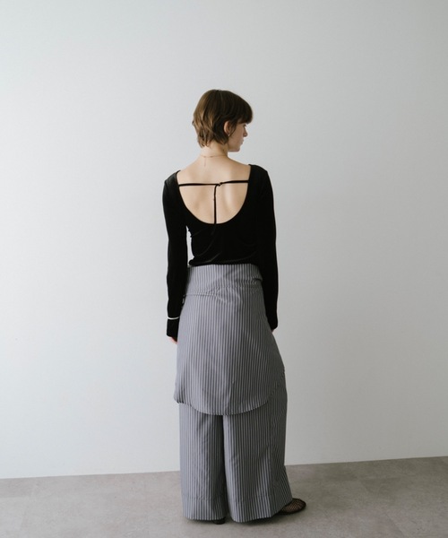 DRWCYS(ドロシーズ)の「シャツタックワイドパンツ(その他パンツ・レディース・ベージュ/ネイビー・SMALL/MEDIUM)」の7枚目の写真