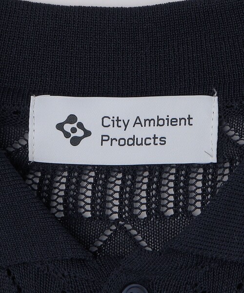City Ambient Products（シティアンビエントプロダクツ）の「City Ambient Products:〈手洗い可能〉シアー ニット ポロ カーディガン（カーディガン/ボレロ・メンズ・ブラウン/ネイビー・MEDIUM/SMALL/LARGE）」の8枚目の写真