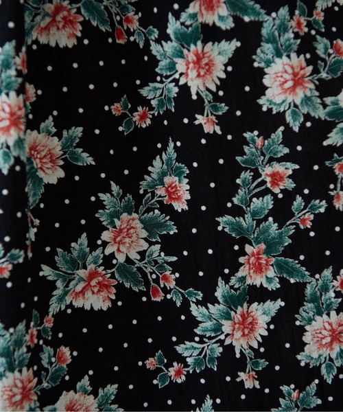 yuni（ユニ　）の「レーヨンコットンキュプラ flower dot print　ティアードワンピース（ワンピース・レディース・ブラック系その他・FREE）」の15枚目の写真