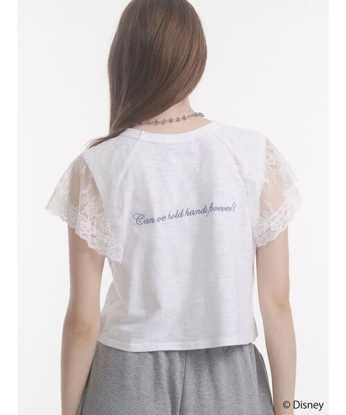 jouetie(ジュエティ)の「【Mickey&Minnie】ILOVEレースリメイクトップス Tシャツ(Tシャツ/カットソー・レディース・ピンク/ブラック/オフホワイト・MEDIUM)」の9枚目の写真