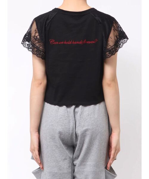 jouetie(ジュエティ)の「【Mickey&Minnie】ILOVEレースリメイクトップス Tシャツ(Tシャツ/カットソー・レディース・ピンク/ブラック/オフホワイト・MEDIUM)」の16枚目の写真