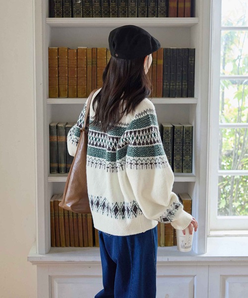 ノルディック柄ニット（ニット/セーター）｜CHAN ME（チャンミ）の