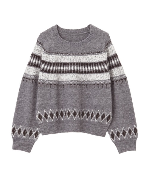 ノルディック柄ニット（ニット/セーター）｜CHAN ME（チャンミ）の