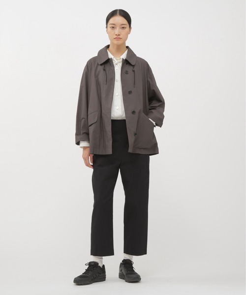 MARGARET HOWELL（マーガレットハウエル）の「WASHED COTTON POPLIN（シャツ/ブラウス・レディース・ネイビー/ホワイト・1/2）」の4枚目の写真