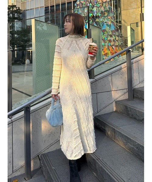 セール】ラッフルレース2WAYマキシドレス（ワンピース）｜styling