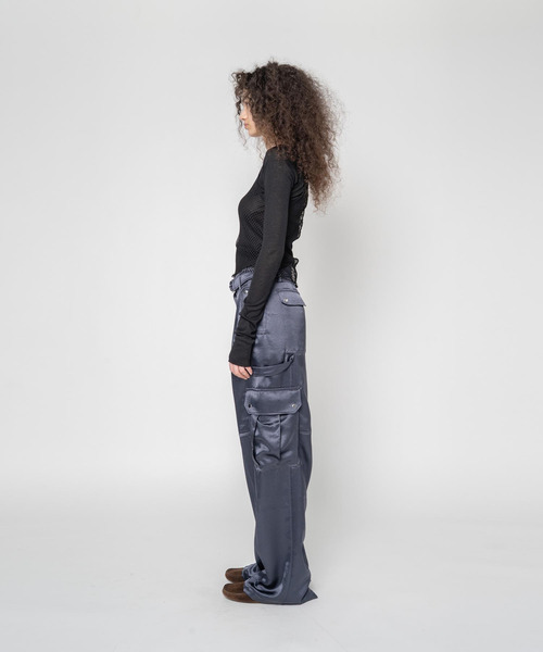 muller of yoshiokubo(ミュラーオブヨシオクボ)の「muller of yoshiokubo ミュラーオブヨシオクボ / MESH LAYER TOP メッシュレイヤートップス / MLF25102(Tシャツ/カットソー・レディース・アイボリー/カーキ/ブラック・36/38)」の5枚目の写真