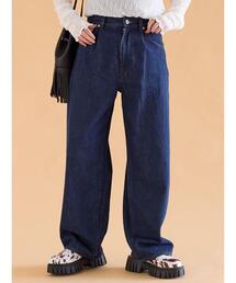 ehka sopo | ワンタックストレートデニムパンツ(その他パンツ)