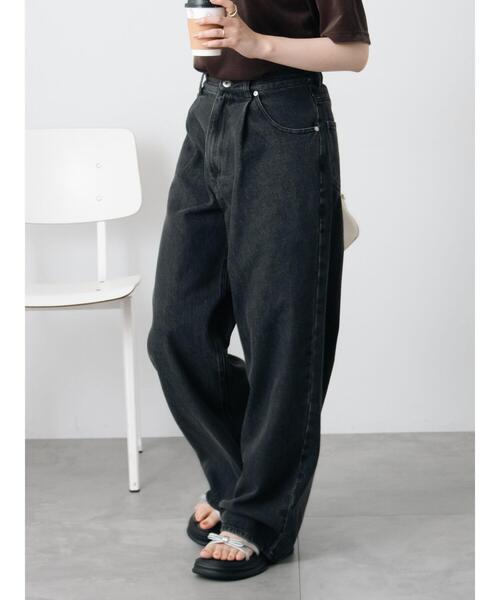 ehka sopo（エヘカソポ）の「ワンタックストレートデニムパンツ（その他パンツ・レディース・ブルー/ネイビー/チャコールグレー・S/M）」の20枚目の写真