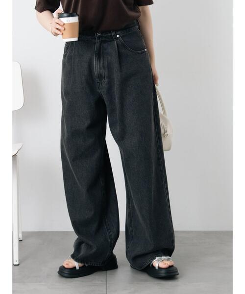 ehka sopo（エヘカソポ）の「ワンタックストレートデニムパンツ（その他パンツ・レディース・ブルー/ネイビー/チャコールグレー・S/M）」の21枚目の写真