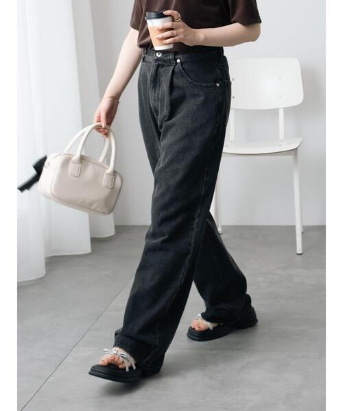 ehka sopo（エヘカソポ）の「ワンタックストレートデニムパンツ（その他パンツ・レディース・ブルー/ネイビー/チャコールグレー・S/M）」の22枚目の写真