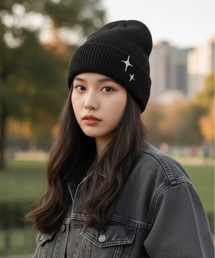 Burner | 【OKUOKU　0909】ワンポイント　カラーニット帽 　oku-bosi-6(ニットキャップ/ビーニー)