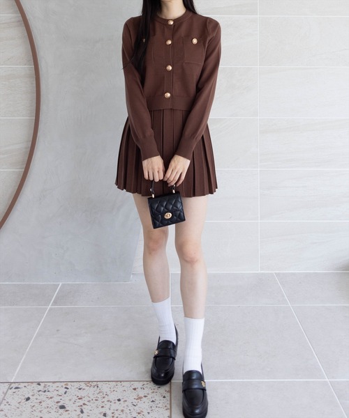 フォクシー・プリーツニットスカート・き今週末まで出品 ニットプリーツミニスカート(セット可)[着回し力抜群 ガーリー