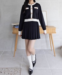 clear | ニットプリーツミニスカート(セット可)[着回し力抜群 ガーリー]≪AW新作≫(スカート)