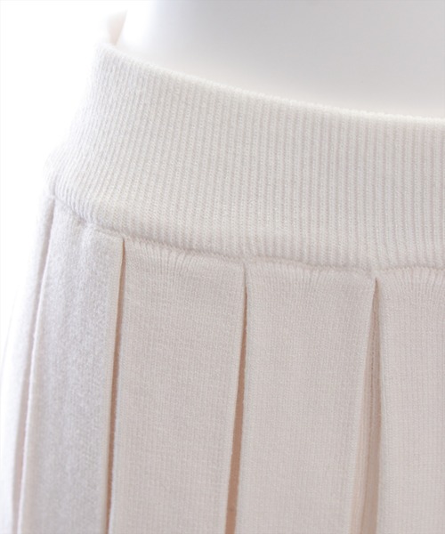 clear（クリア）の「ニットプリーツミニスカート(セット可)[着回し力抜群 ガーリー]（スカート・レディース・アイボリー/ブラック/杢グレー/ブラウン・F）」の8枚目の写真