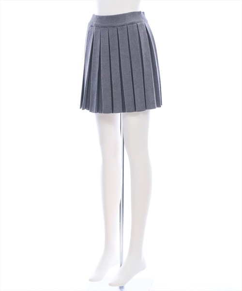 clear（クリア）の「ニットプリーツミニスカート(セット可)[着回し力抜群 ガーリー]（スカート・レディース・アイボリー/ブラック/杢グレー/ブラウン・F）」の10枚目の写真