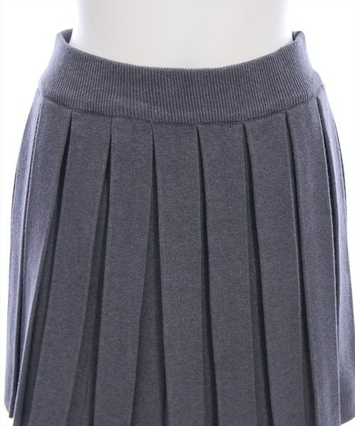 clear（クリア）の「ニットプリーツミニスカート(セット可)[着回し力抜群 ガーリー]（スカート・レディース・アイボリー/ブラック/杢グレー/ブラウン・F）」の15枚目の写真