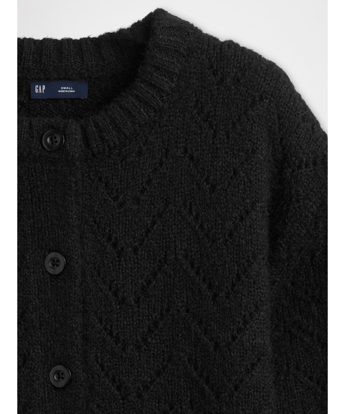 GAP(ギャップ)の「ふわもこ ポインテール カーディガン(カーディガン/ボレロ・レディース・ベージュ/ブラック・S/M/XXS/XS/L/XL)」の8枚目の写真