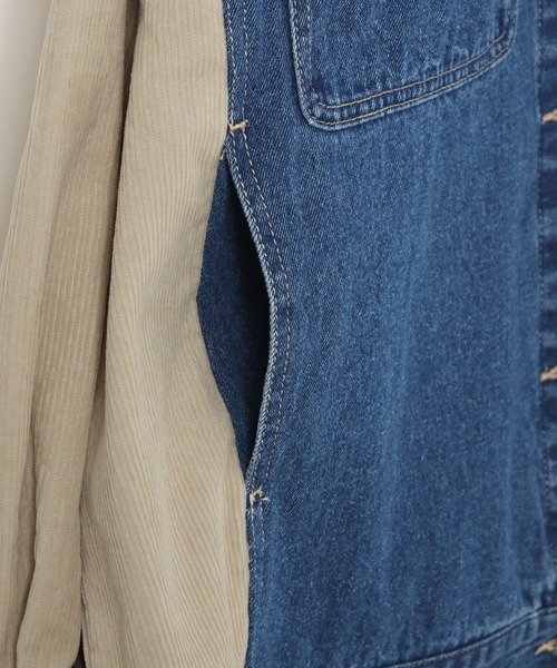 LEPSIM（レプシィム）の「ドッキングデニムカバーオール　582417（カバーオール・レディース・ブラック/ブルー・FREE）」の9枚目の写真