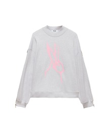 MSGM（エムエスジーエム）の「SKETCHED BUNNIES ジップディテール スウェットシャツ（スウェット）」