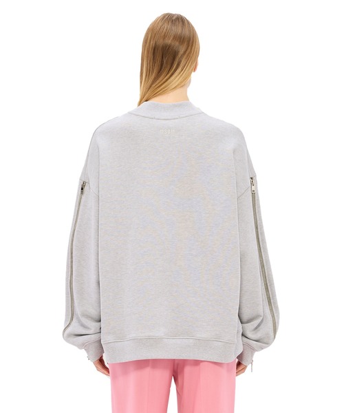 MSGM(エムエスジーエム)の「SKETCHED BUNNIES ジップディテール スウェットシャツ(スウェット・レディース・ブラック/ライトグレー・XS)」の4枚目の写真