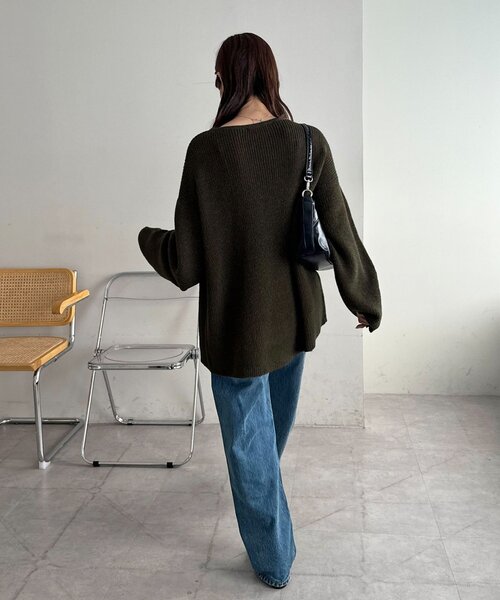 セール】【ユニセックス】ブークレVネックニット（ニット/セーター