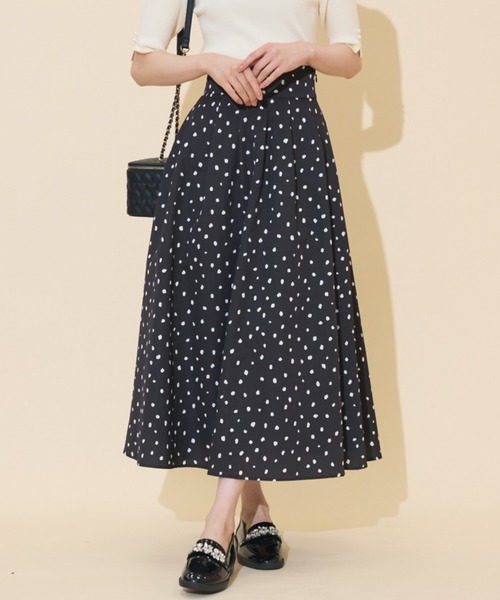 WILLSELECTION(ウィルセレクション)の「ダルメシアンプリントボリュームタックスカート(スカート・レディース・ダークブラウン/ブラック/オフホワイト・FREE)」の3枚目の写真
