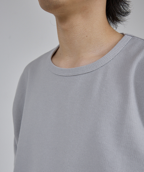 AH ABAHOUSE（エーエイチアバハウス）の「MODERN KANOKO CREW NECK LONG SLEEVE T-SHIRT / モダン カノコ クルーネック ロングスリーブTシャツ（Tシャツ/カットソー・メンズ・グレイッシュベージュ/ホワイト/ブラック・46/48/44）」の10枚目の写真
