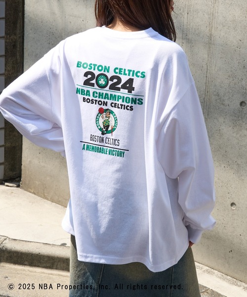 セール】【NBA】NBA CHAMPIONS TEAM PRINT Long Sleeve Tee / LAKERS