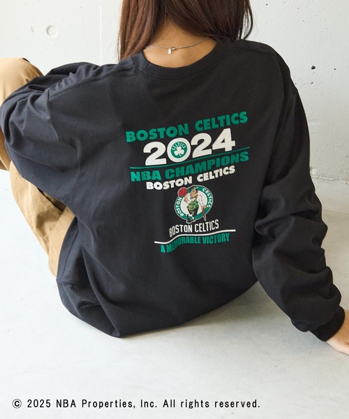NBA(エヌビーエー)の「【NBA】NBA CHAMPIONS TEAM PRINT Long Sleeve Tee / LAKERS・CELTICS・WARRIORS /レイカーズ・セルティックス・ウォリアーズ(Tシャツ/カットソー・メンズ・ホワイト系その他2/ブラック系その他3/ブラック系その他2/ホワイト系1/ホワイト系その他3/ブラック系1・L/M/S/XS/XL)」の5枚目の写真
