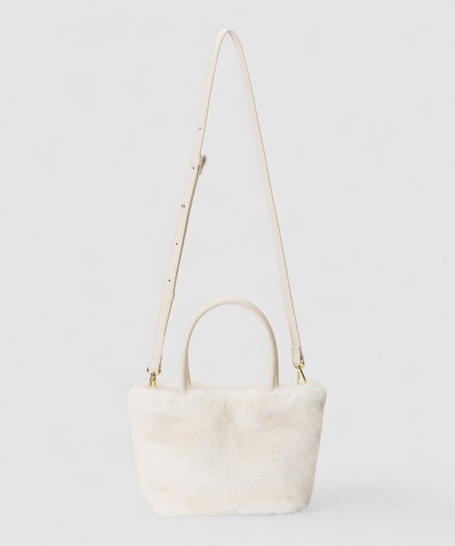 ANAYI(アナイ)の「フェイクファーハンドバッグ(ハンドバッグ・レディース・ブラウン/ホワイト/グレイッシュベージュ・FREE)」の15枚目の写真