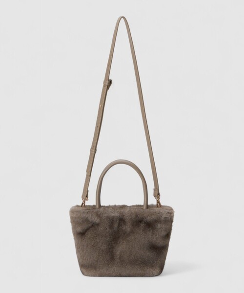 ANAYI(アナイ)の「フェイクファーハンドバッグ(ハンドバッグ・レディース・ブラウン/ホワイト/グレイッシュベージュ・FREE)」の12枚目の写真