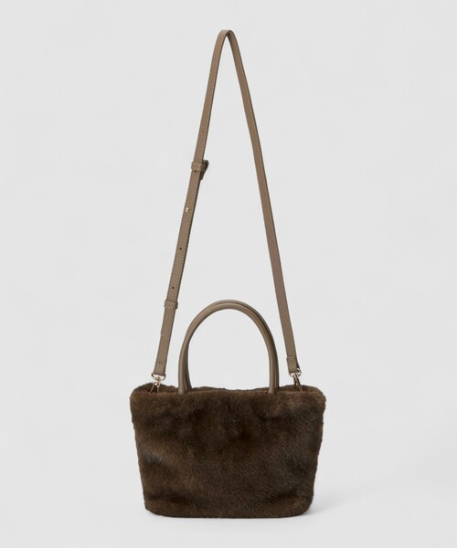 ANAYI(アナイ)の「フェイクファーハンドバッグ(ハンドバッグ・レディース・ブラウン/ホワイト/グレイッシュベージュ・FREE)」の8枚目の写真